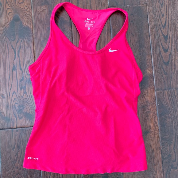 Nike Tops - Nike Dri-Fit Racerback Tank Shelf Bra Size Small